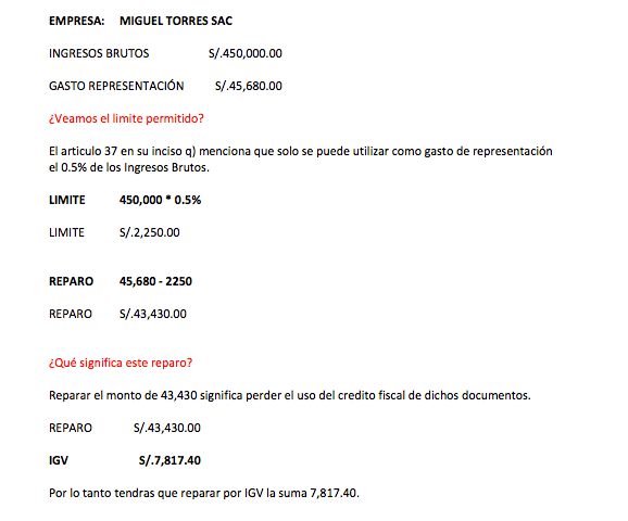 reparo de gasto