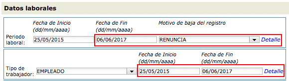 Fecha de Baja T-Registro