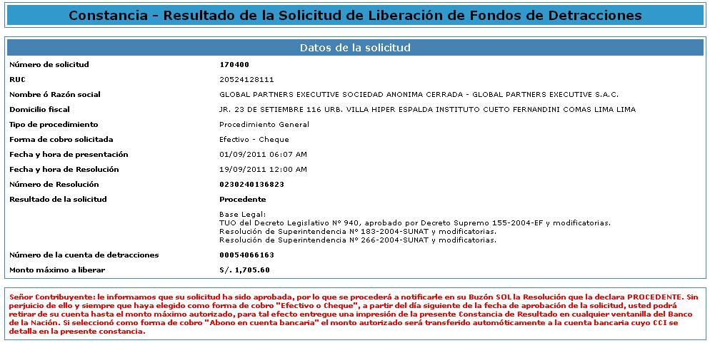 Devolución de mi cuenta de detracciones - Noticiero Contable