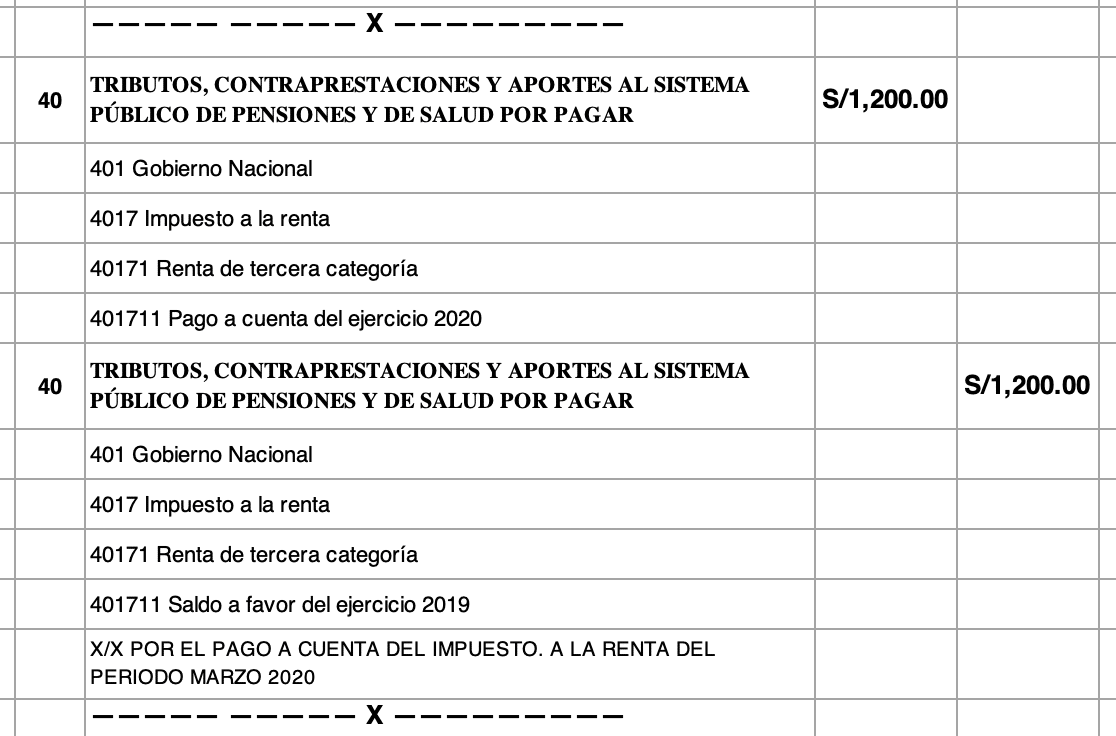 Cuenta 40 Tributos Contraprestaciones Y Aportes Al Sistema De Pension