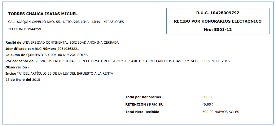 Y si presto mi RUC para que otra persona emita recibos por honorarios? -  Noticiero Contable