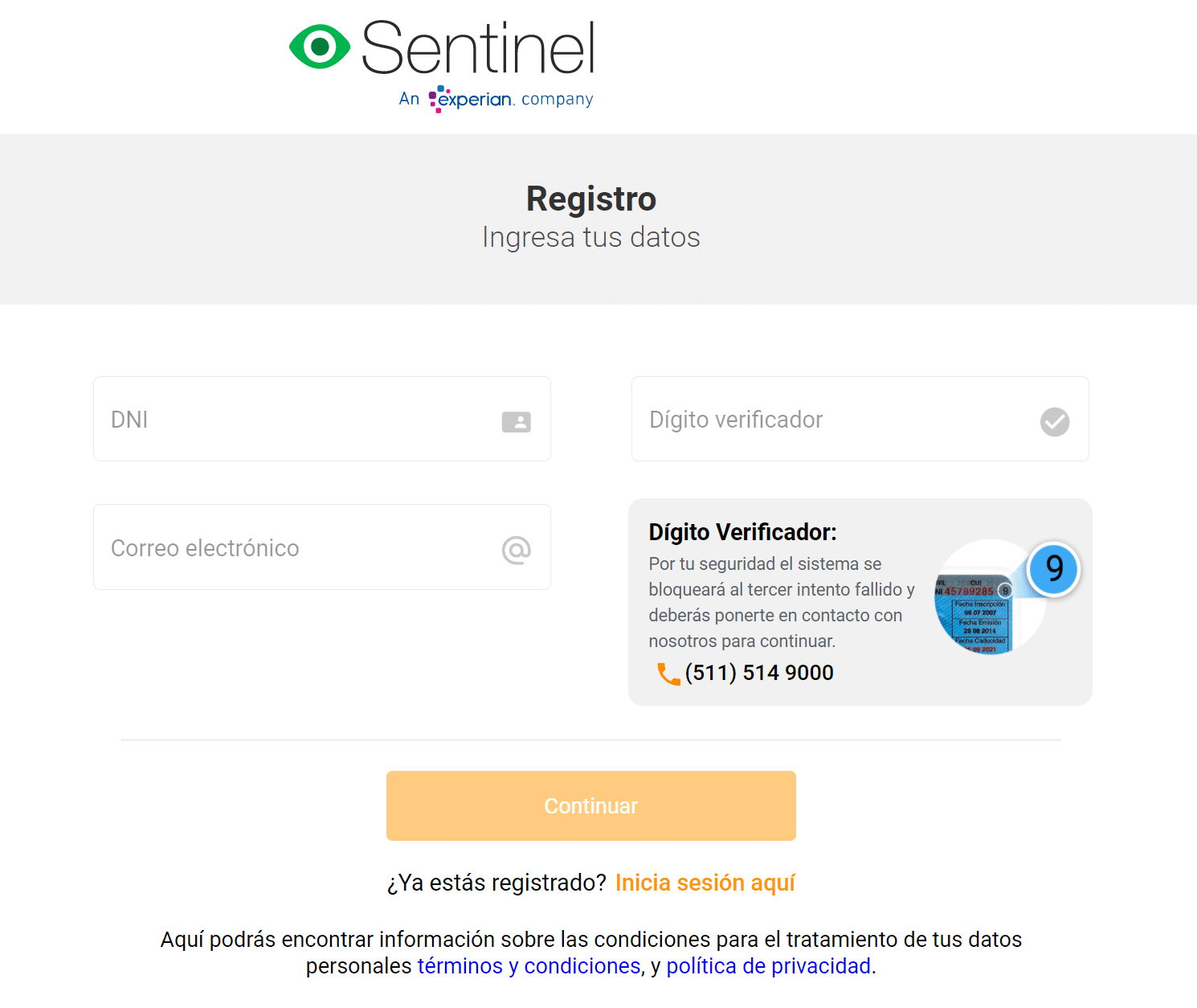 registro gratuito Sentinel