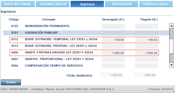 gratificacion plame completa