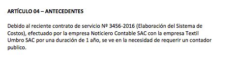 origen del contrato