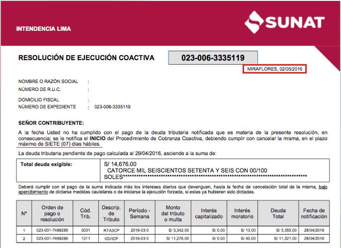 Carta Aviso De Impago - Sample Site j
