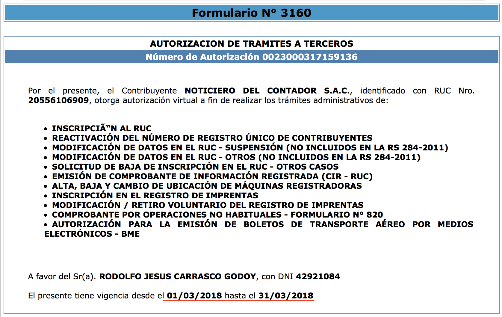 Cómo Autorizar A Terceros Para Tramites En La Sunat