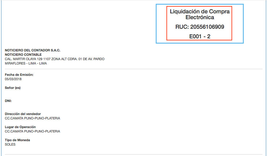 liquidacion de compra electronica-clave-sol