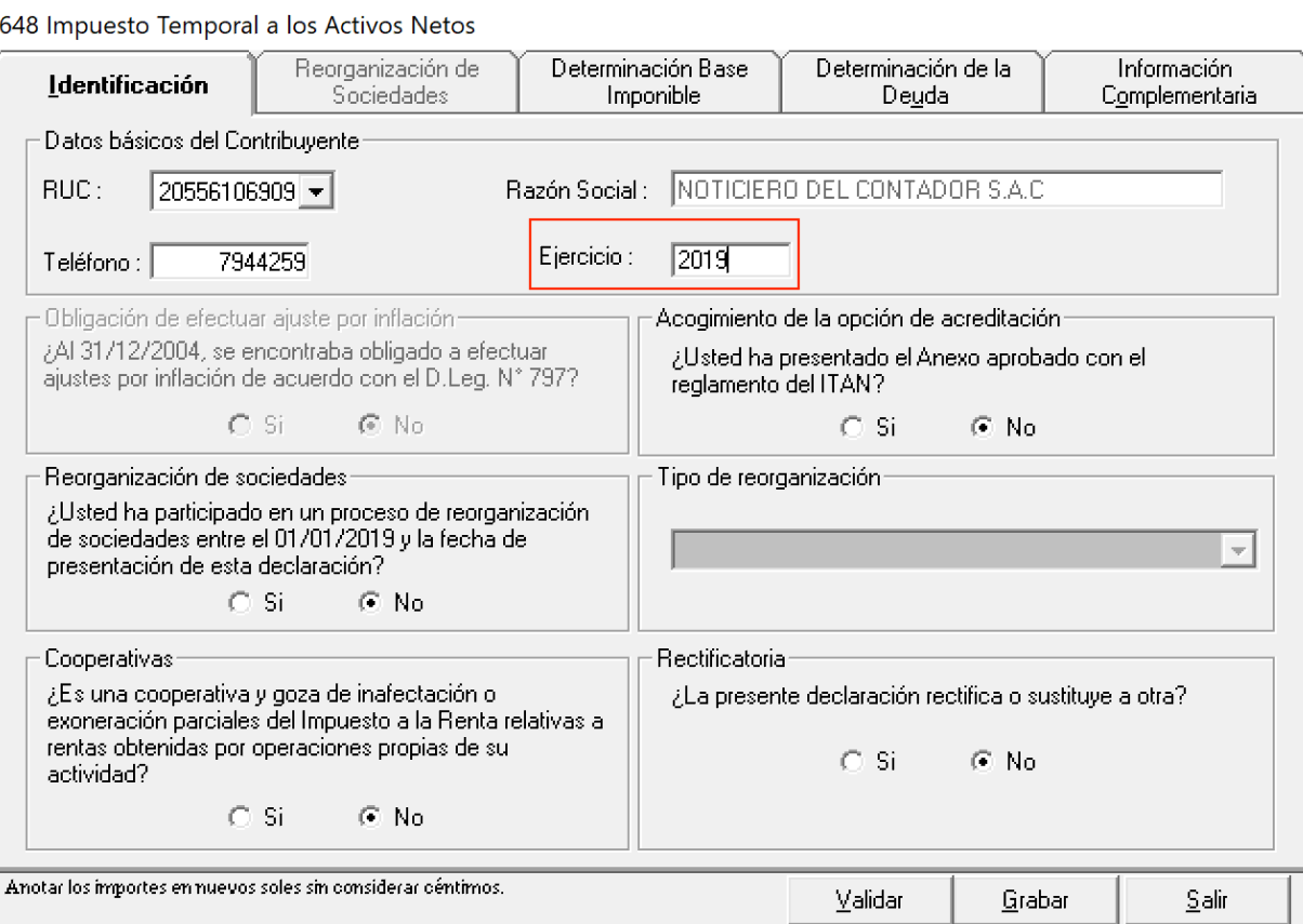 Impuesto Temporal a los Activos Netos - ITAN 2019 - Noticiero Contable