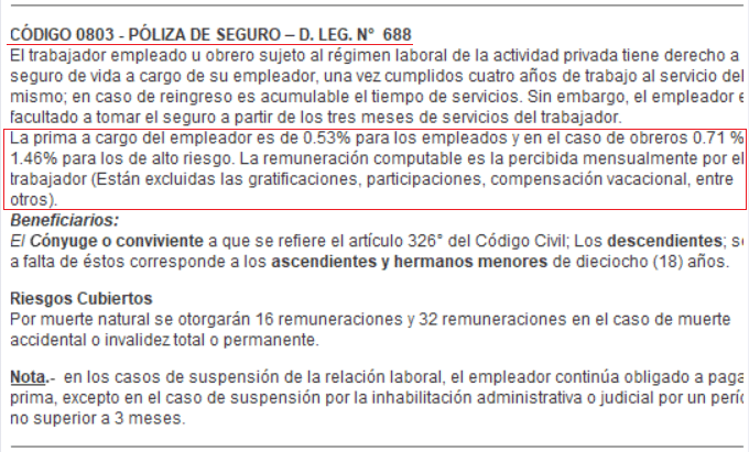 Casilla 803 Póliza de Seguro