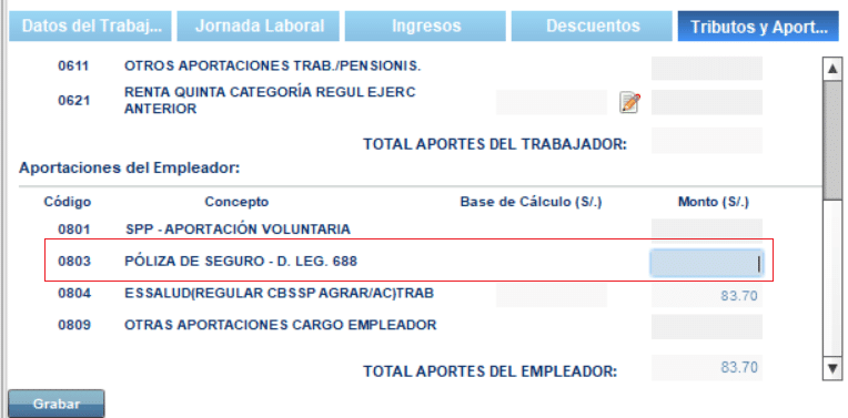 Seguro Vida Ley en el PDT PLAME