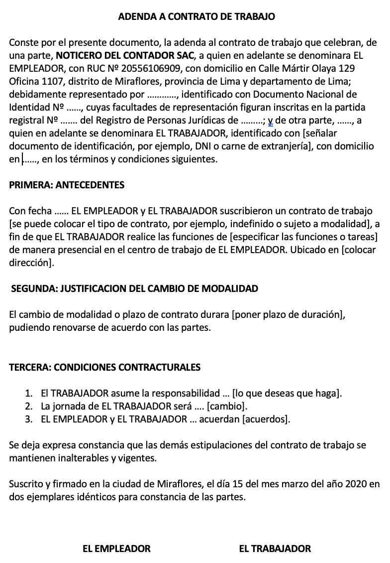 Modelos Laborales [Estado de Emergencia] - Noticiero Contable