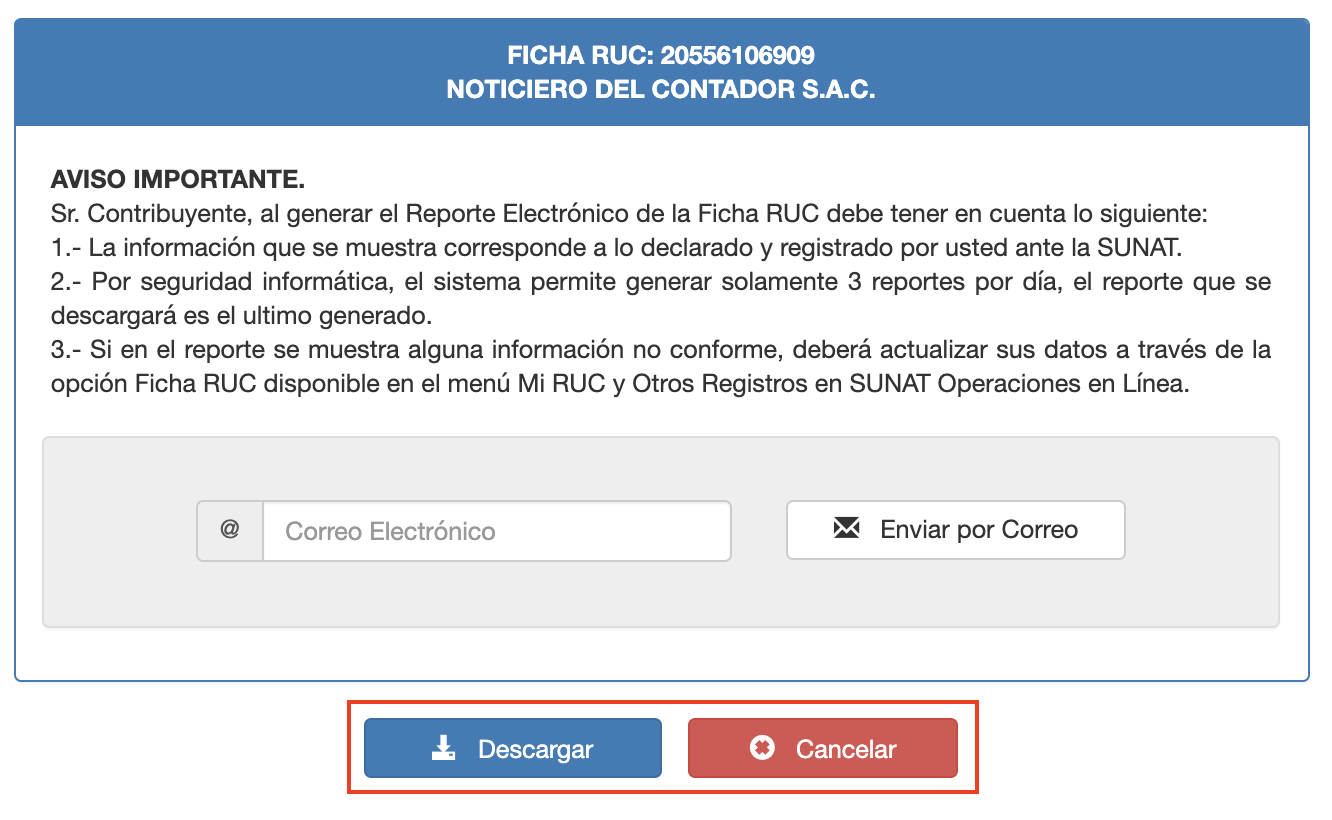 descargar ficha ruc electronica