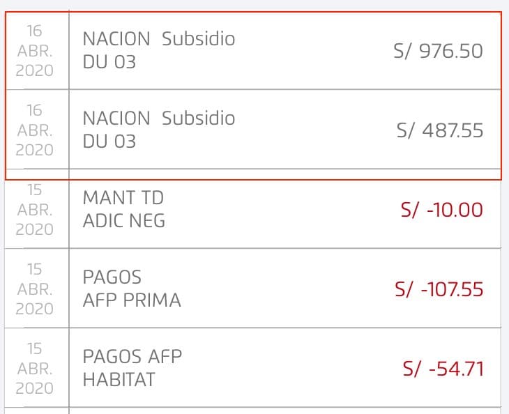 pago del subsidio