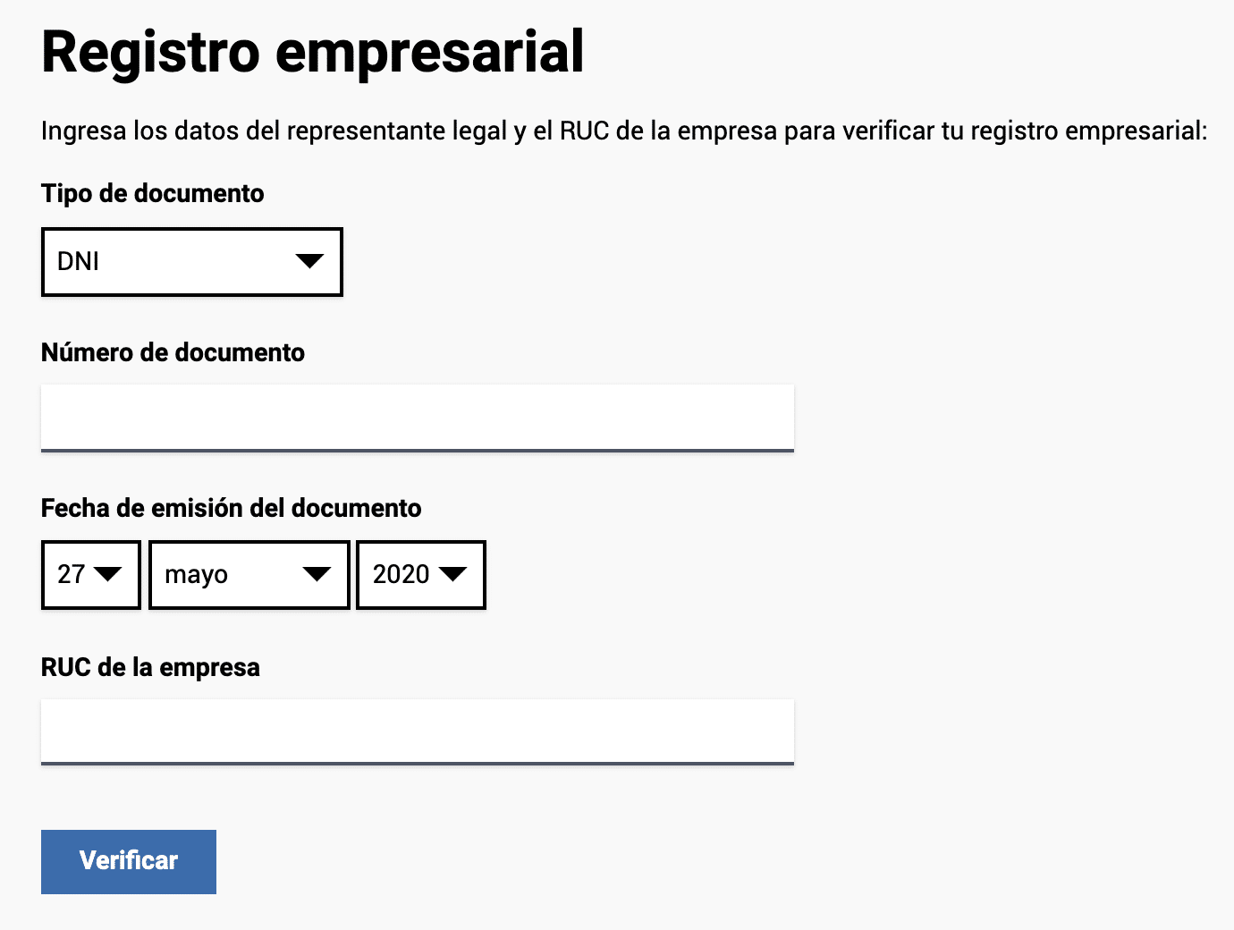 Registro Empresarial Produce