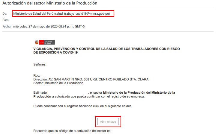 Registro en SISCOVID-19