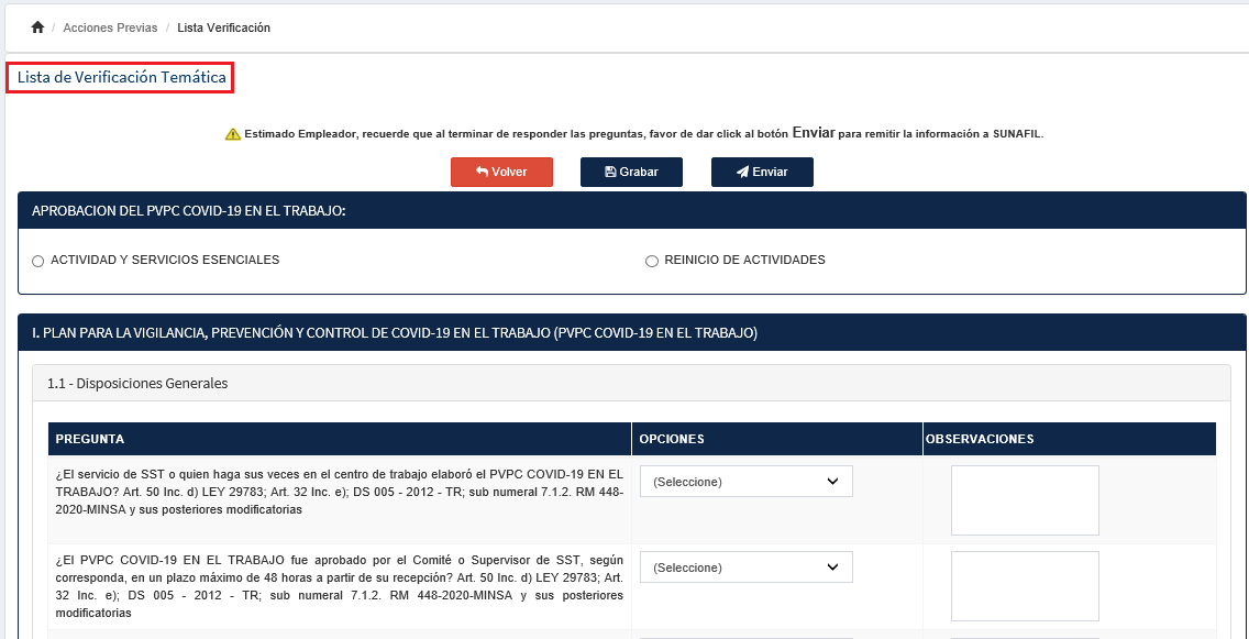 Lista de Verificacion Tematica