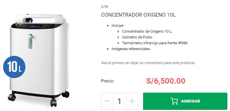 condensador de oxigeno