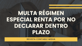 multa regimen especial no declarar