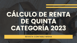 Calculo de renta de quinta categoria 2023