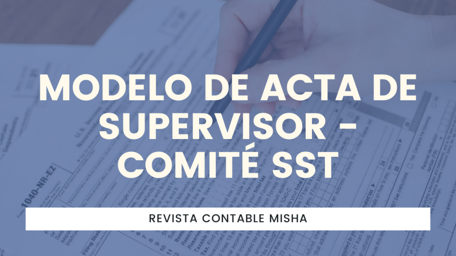 Modelo de Acta de Supervisor - Comité SST